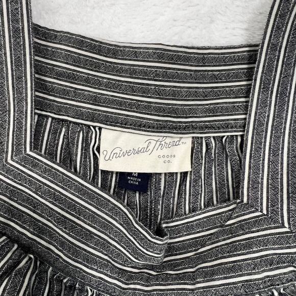 Universal Thread Gray and White Striped Dress Size Medium - Picture 4 of 7